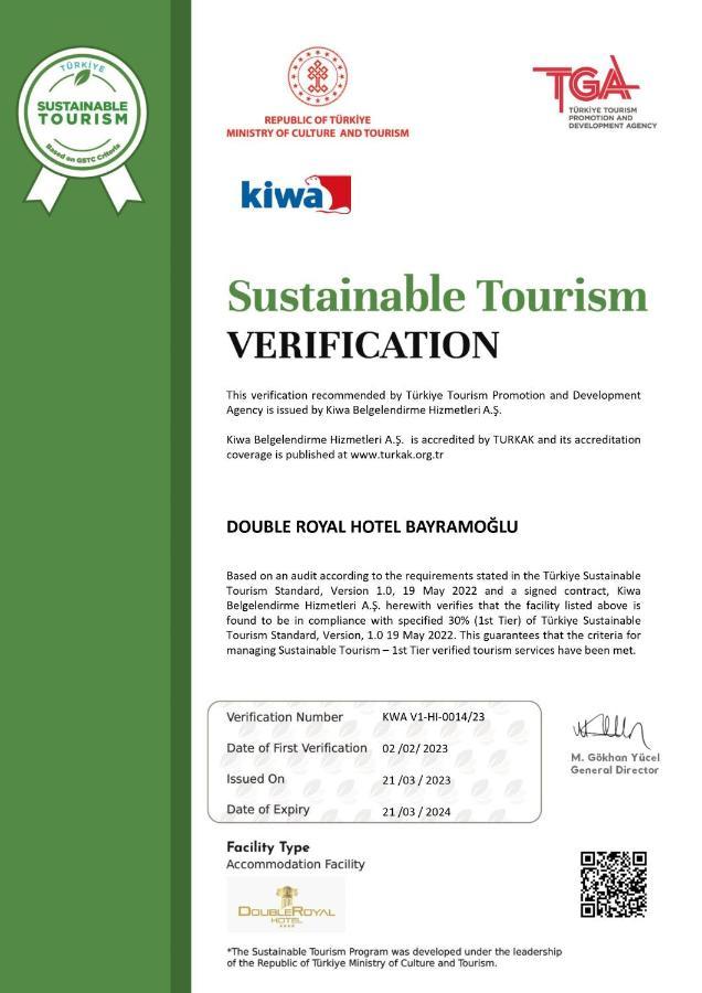 Double Royal Hotel Kocaeli Exteriör bild